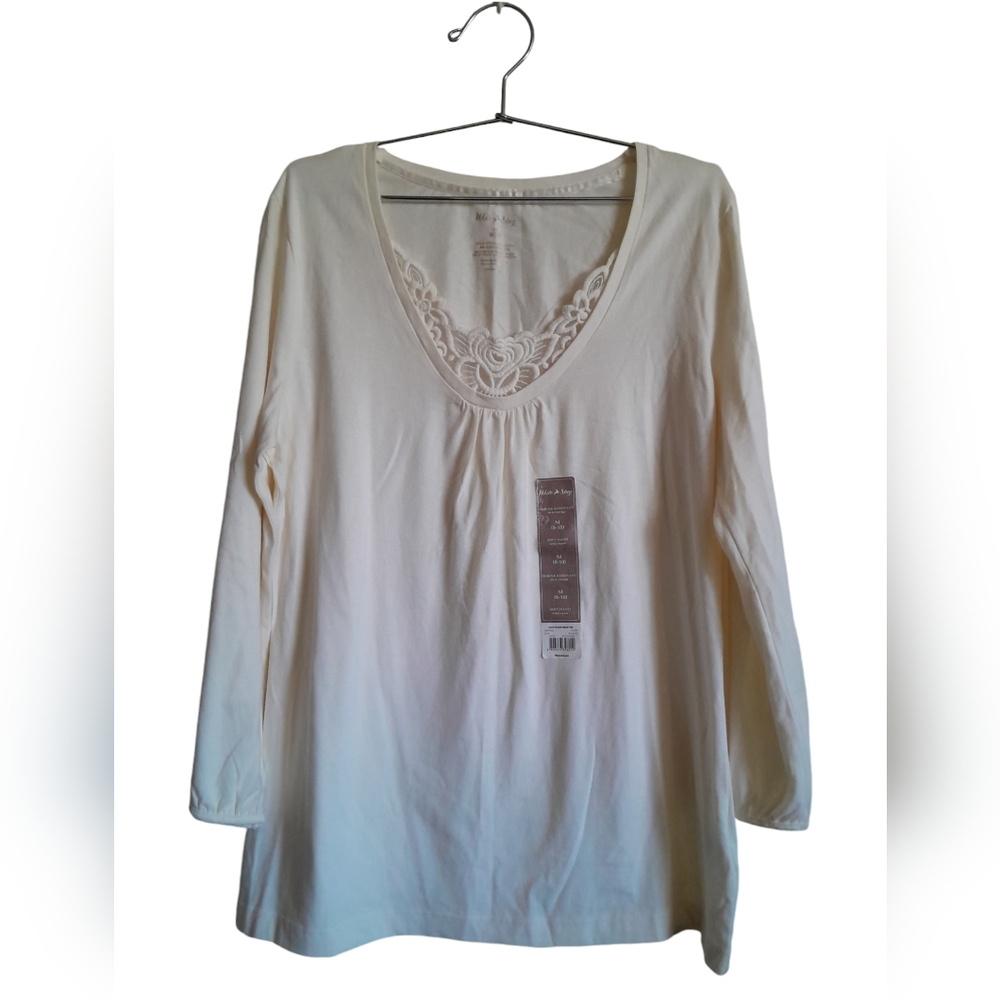 NWT White Stag Women's Lace Scoop Neck Shirt